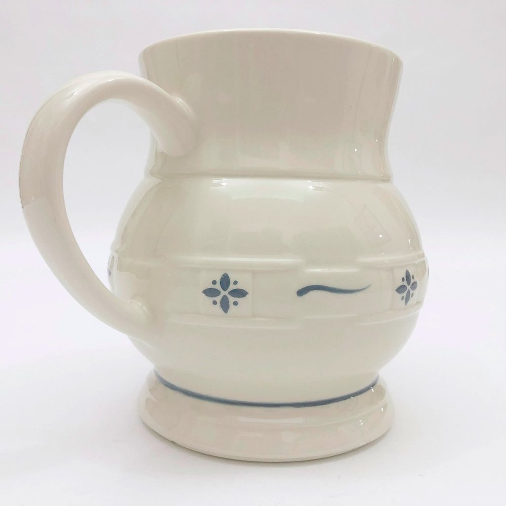 EUC Longaberger Pottery Woven Traditions Blue 2 QT 1990 USA Handmade - Picture 3 of 12